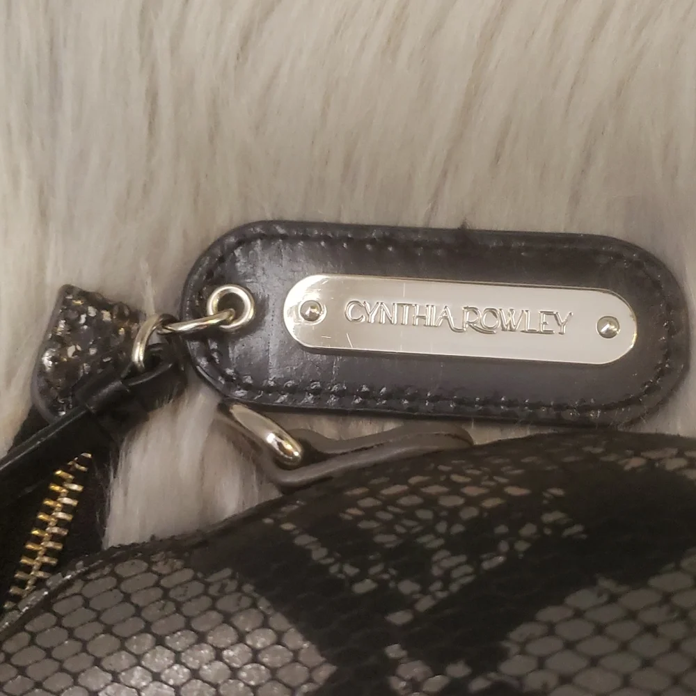 Cynthia Rowley Leather Snakeskin Hobo Bag